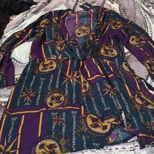 Pattern plunging club dress